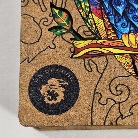 UNIDRAGON Charming Owl Wooden Jigsaw Puzzle Small 5.9 x 10.2 in. 101 Pieces Nice - Picture 3 of 10